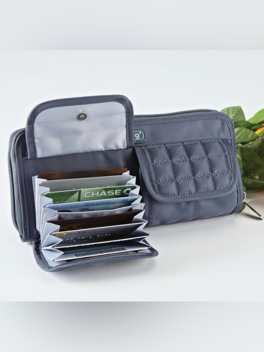 Lug Double Backflip Wallet Bright Orange/ Papaya Zipper Closure Snap Pockets NEW - Picture 9 of 9